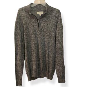 Hawker‎ Rye XL Gray Half-Zip Sweater Cotton Cashmere Blend Premium Quality